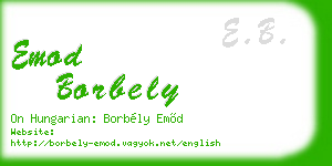 emod borbely business card